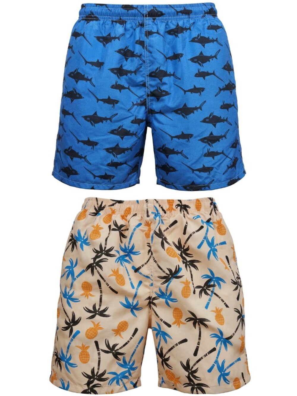 Men’s 2-Pack Quick-Dry Swim Trunks Mesh Liner Beach Board Swim Shorts, 2-Pockets